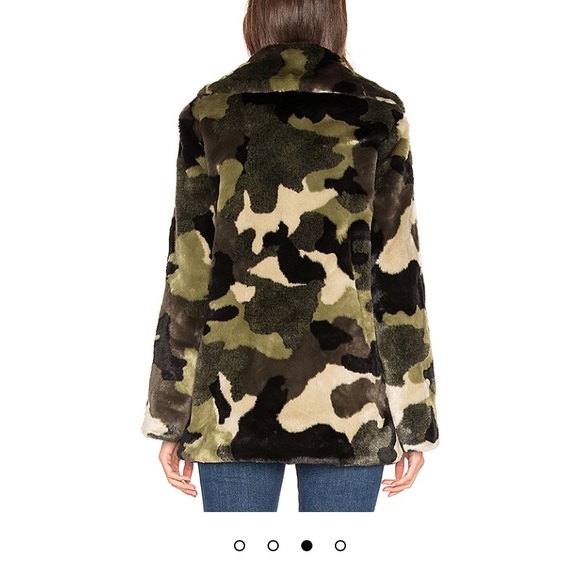 John and Jenn Faux Fur Jacket in Army - Picture 3 of 6